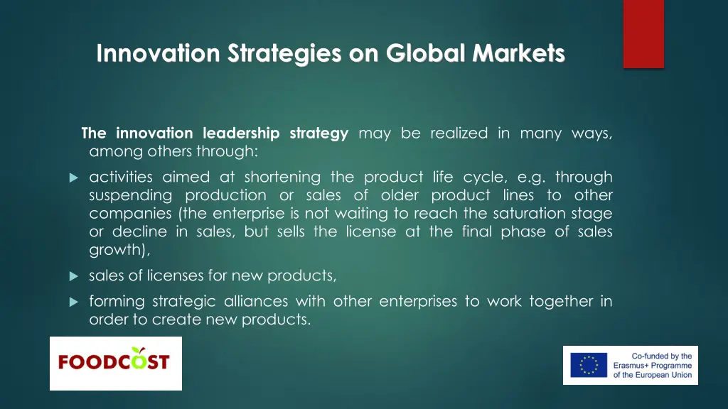 innovation strategies on global markets 3