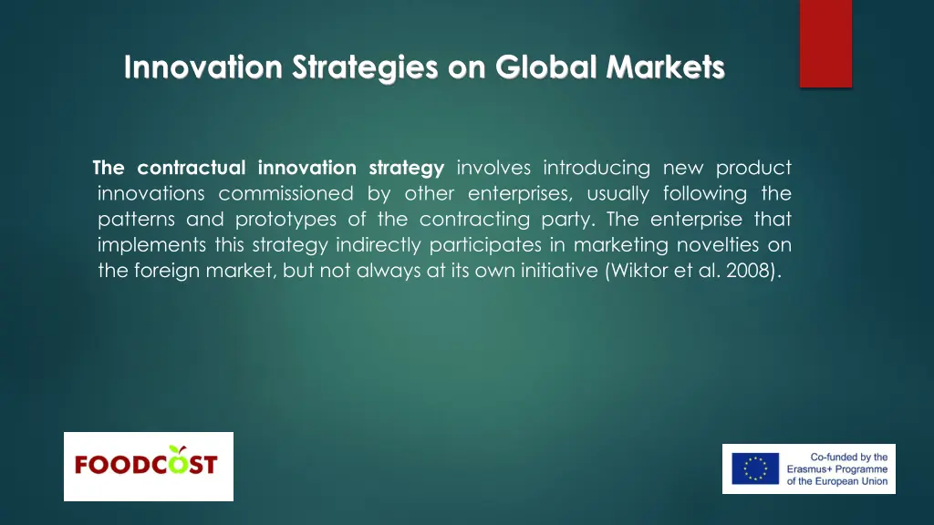 innovation strategies on global markets 8