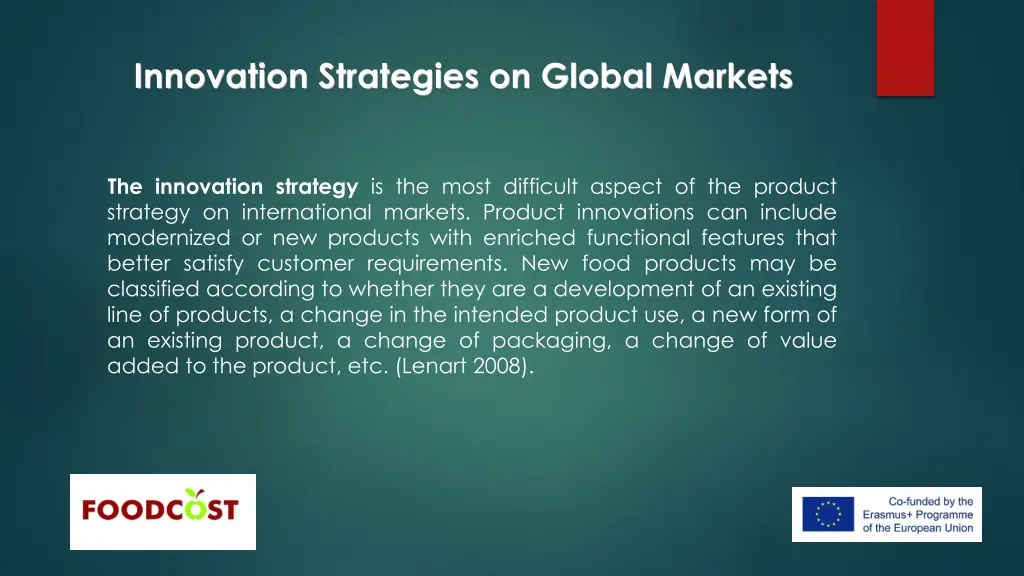 innovation strategies on global markets