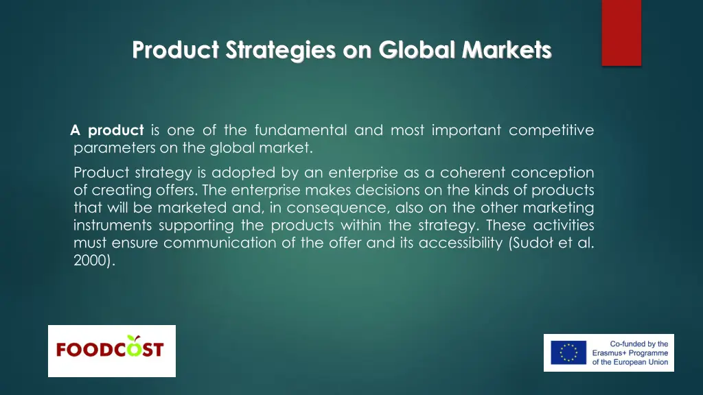 product strategies on global markets 1