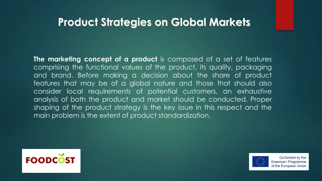 product strategies on global markets 2