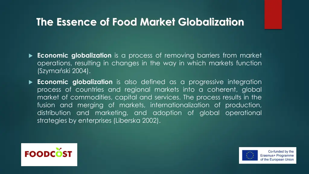 the essence of food market globalization 1