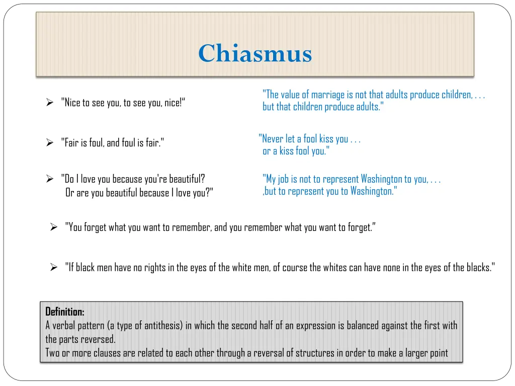 chiasmus