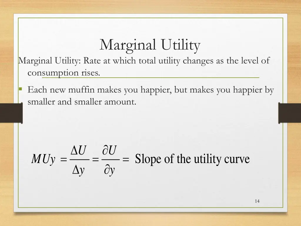 marginal utility