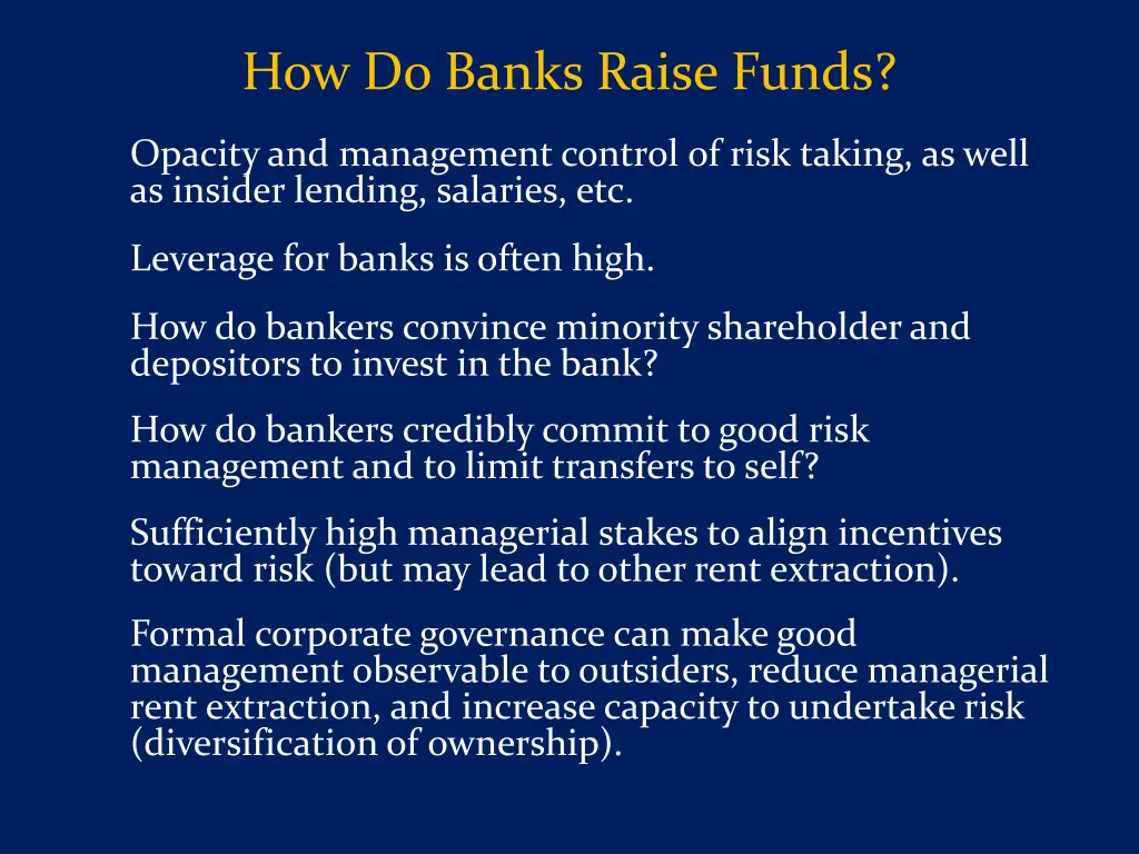 how do banks raise funds