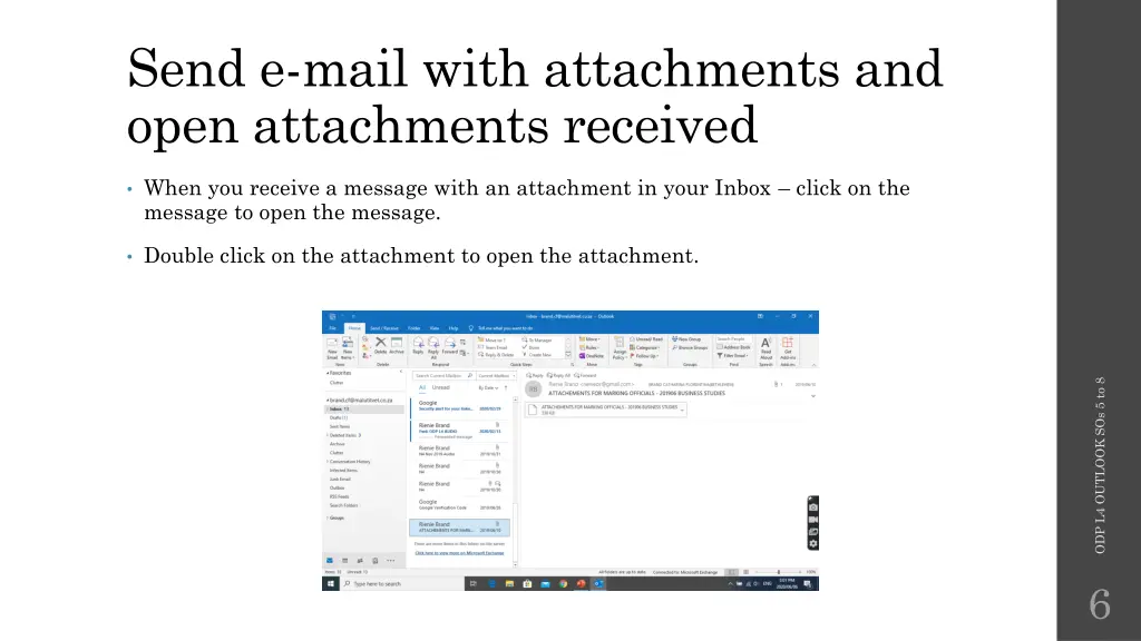 send e mail with attachments and open attachments 2