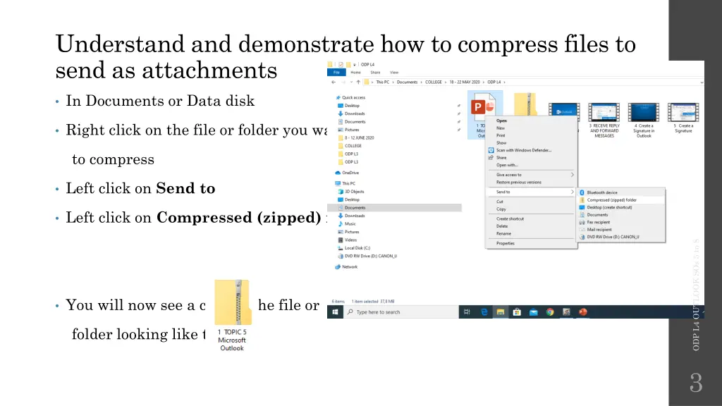 understand and demonstrate how to compress files