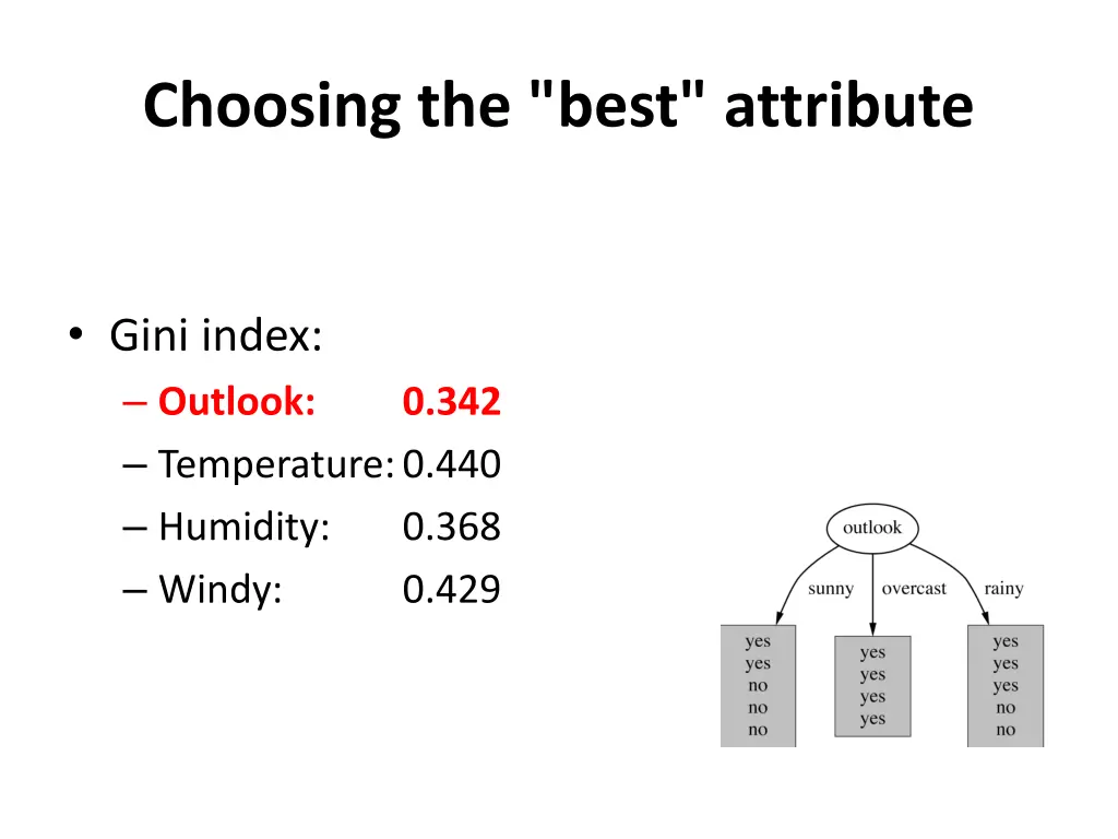 choosing the best attribute 4