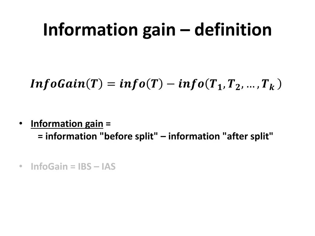 information gain definition