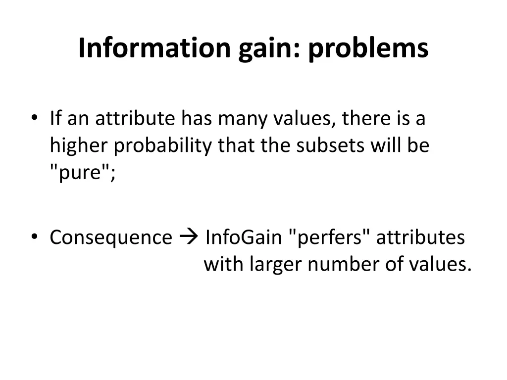 information gain problems