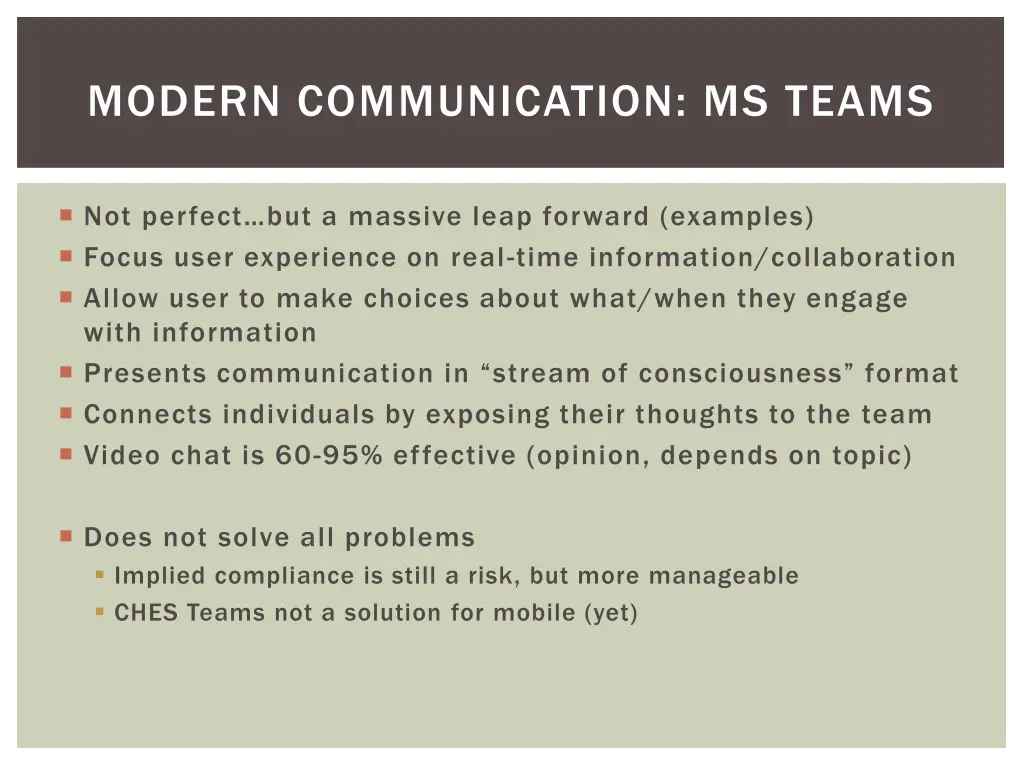 modern communication ms teams