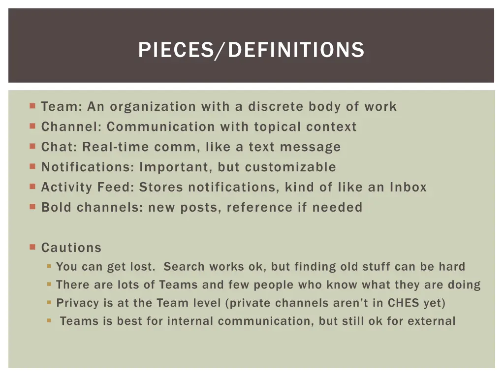 pieces definitions