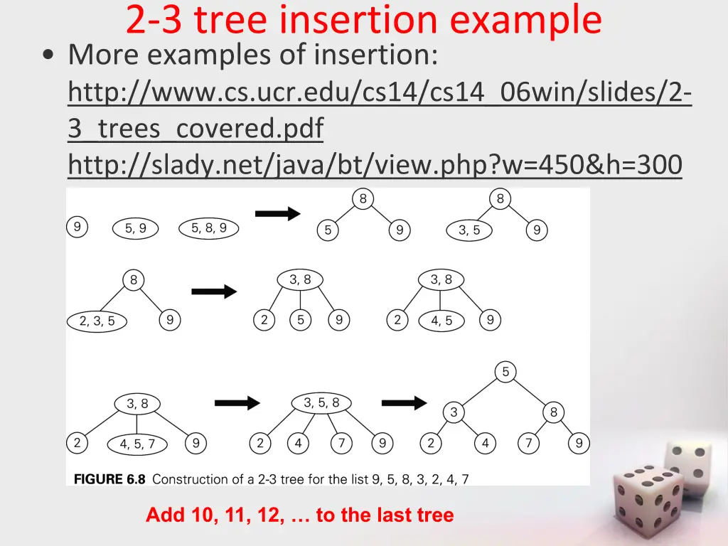 2 3 tree insertion example more examples