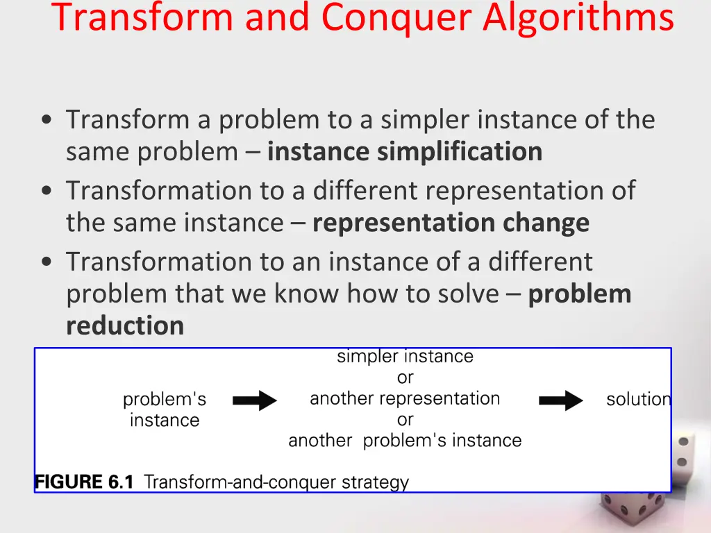 transform and conquer algorithms