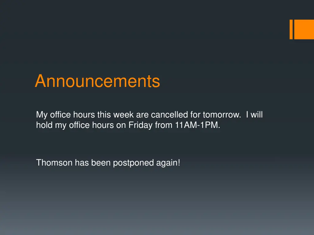 announcements