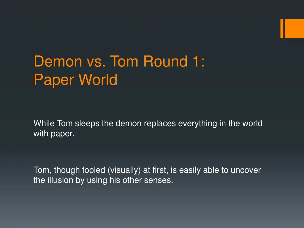 demon vs tom round 1 paper world