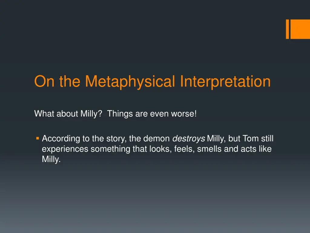 on the metaphysical interpretation 1