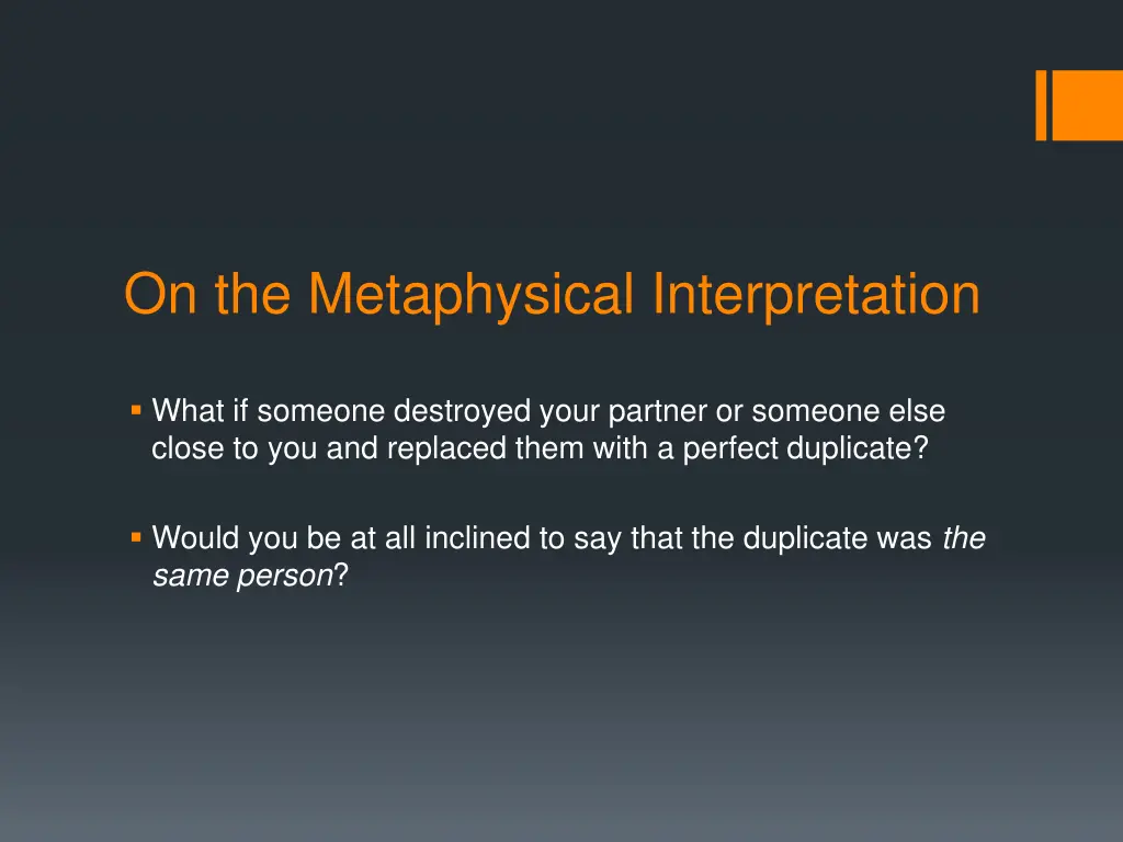 on the metaphysical interpretation 2