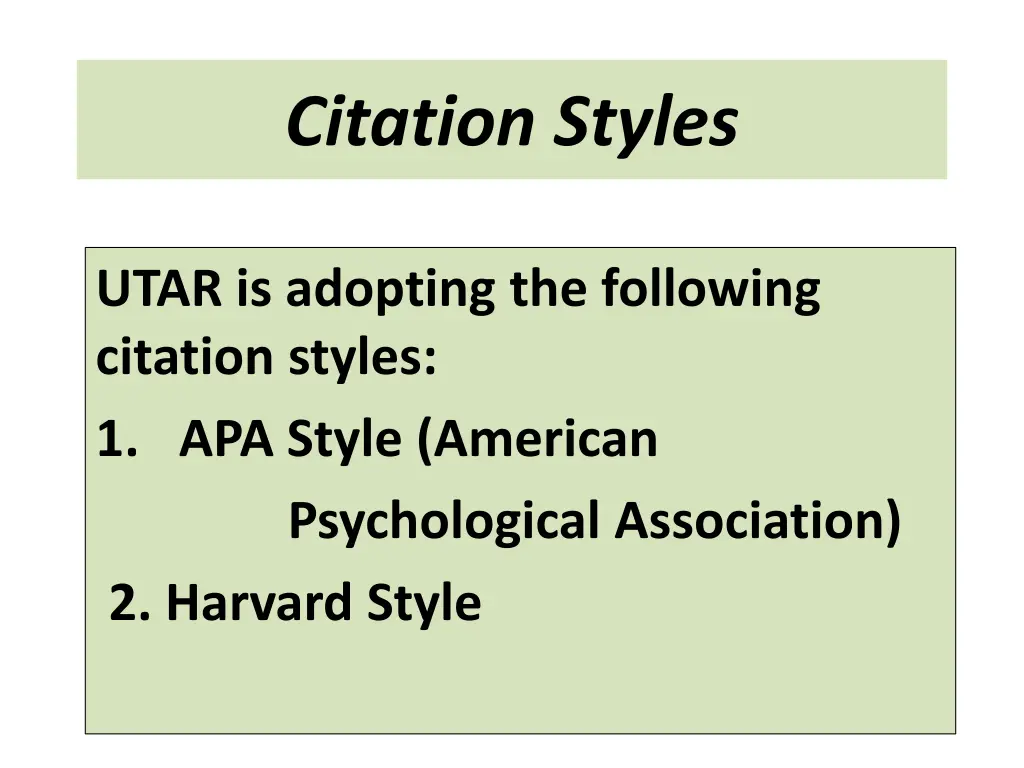 citation styles