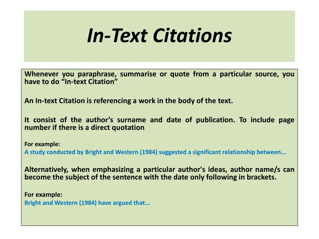 in text citations