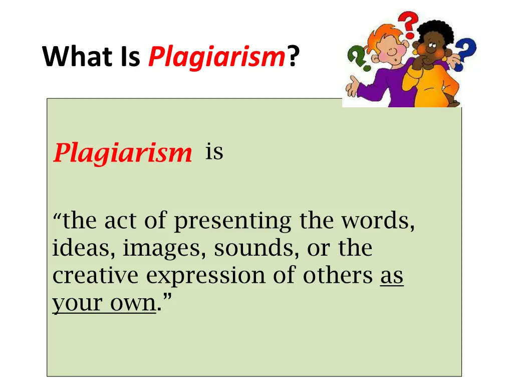 what is plagiarism