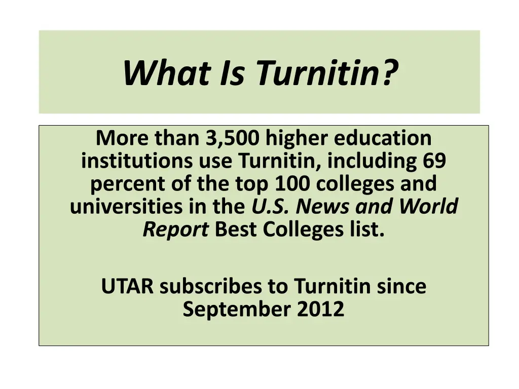 what is turnitin 1