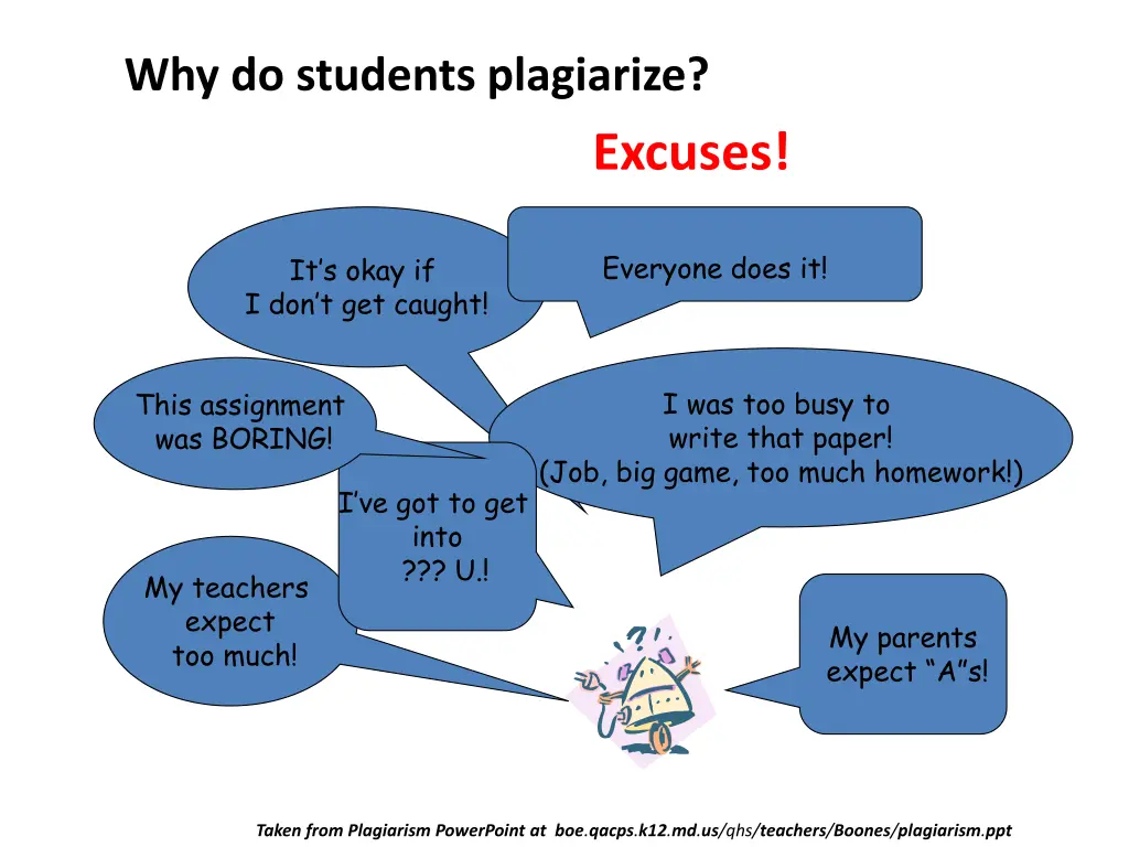 why do students plagiarize