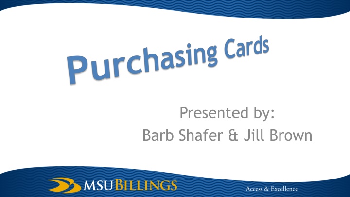 presented by barb shafer jill brown