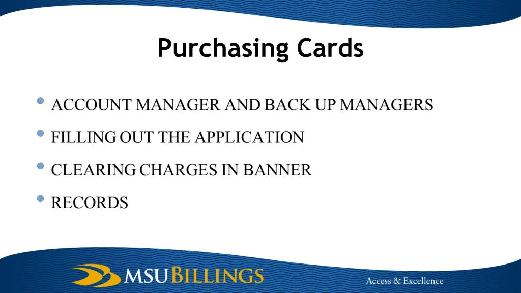 purchasing cards