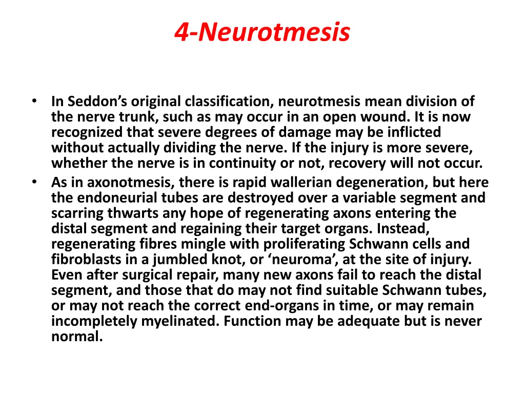 4 neurotmesis