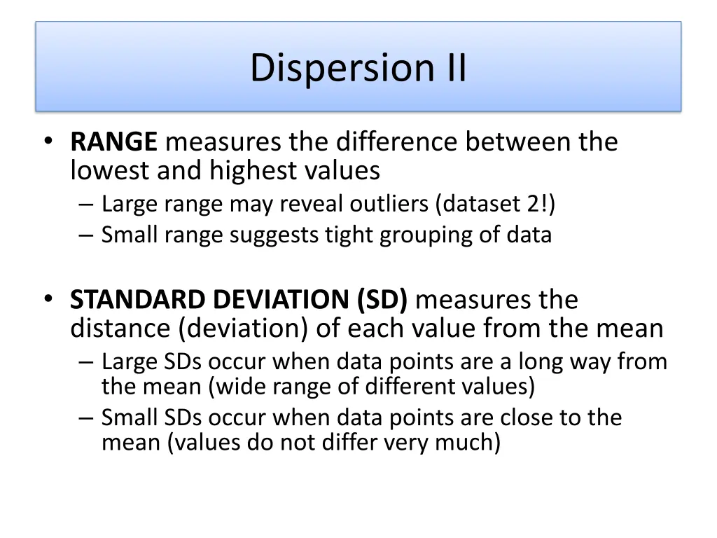 dispersion ii