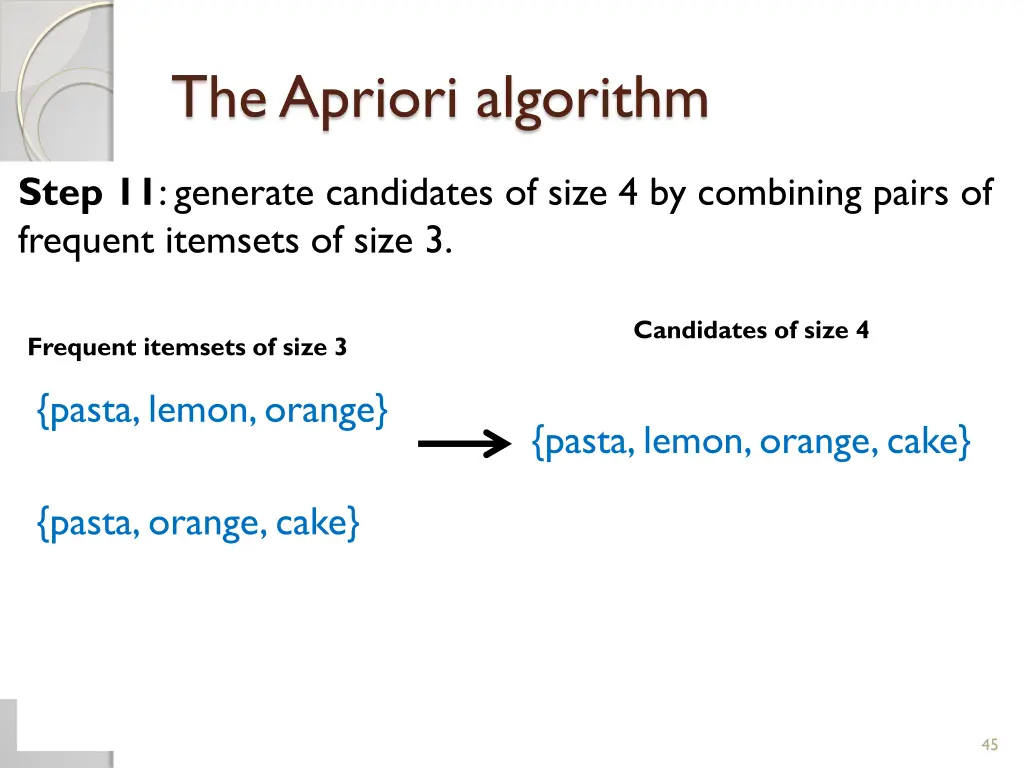 the apriori algorithm 14