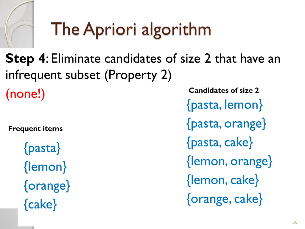 the apriori algorithm 5