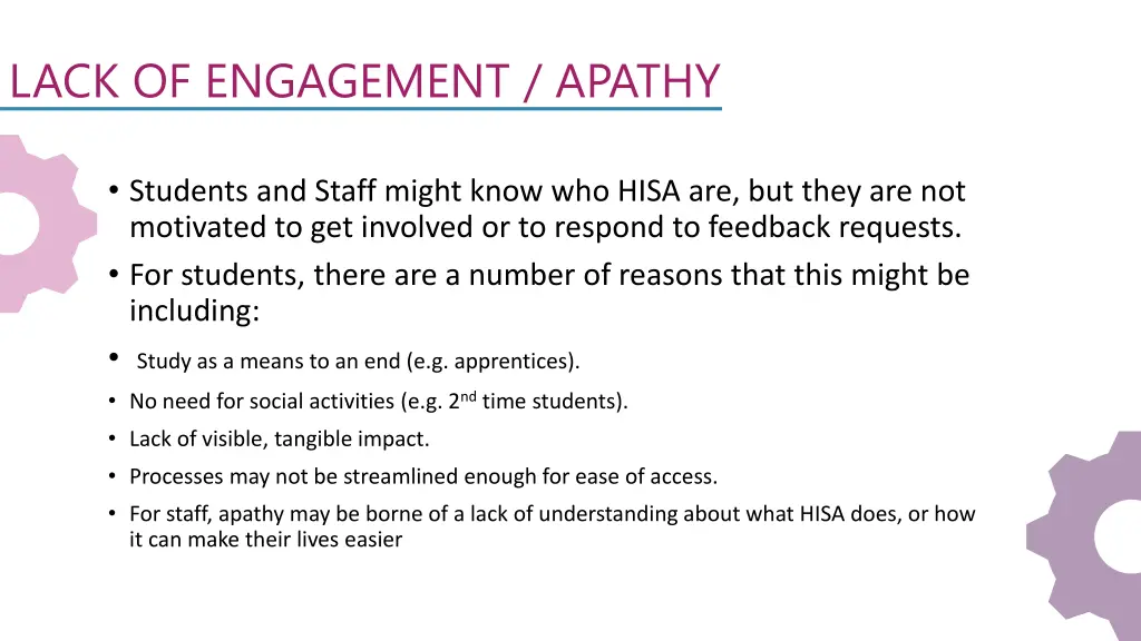 lack of engagement apathy