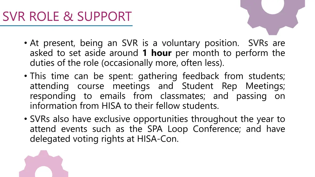 svr role support