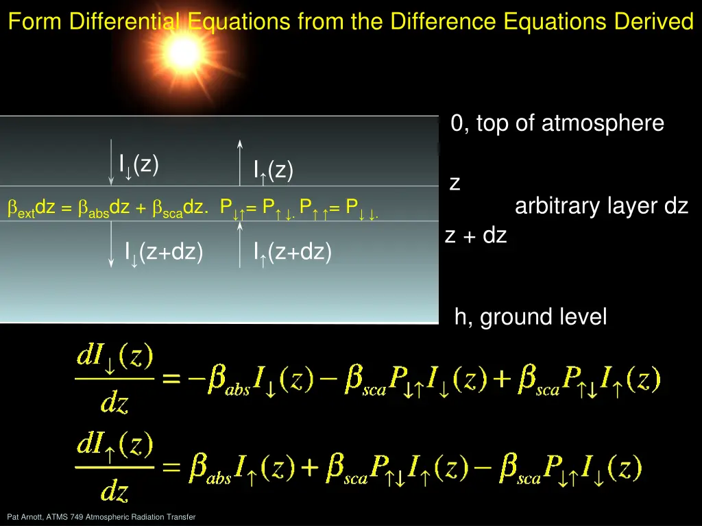 form differential equations from the difference