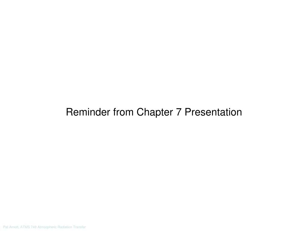 reminder from chapter 7 presentation