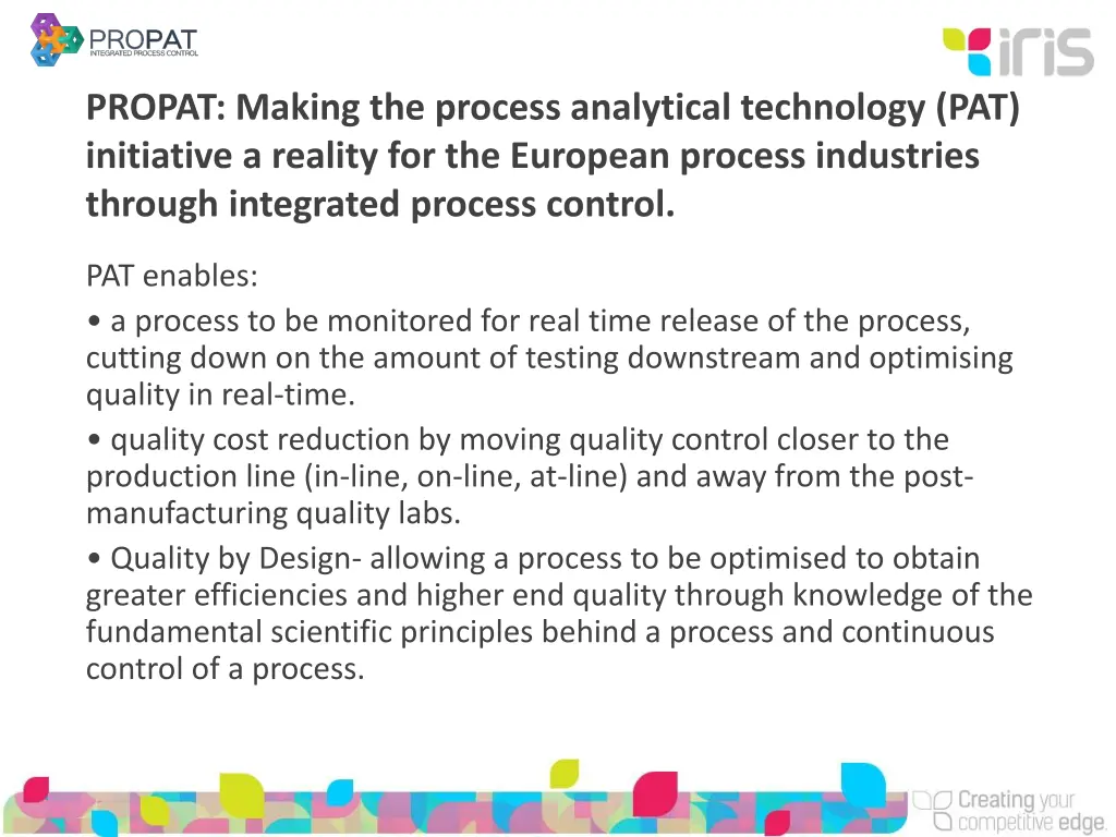 propat making the process analytical technology