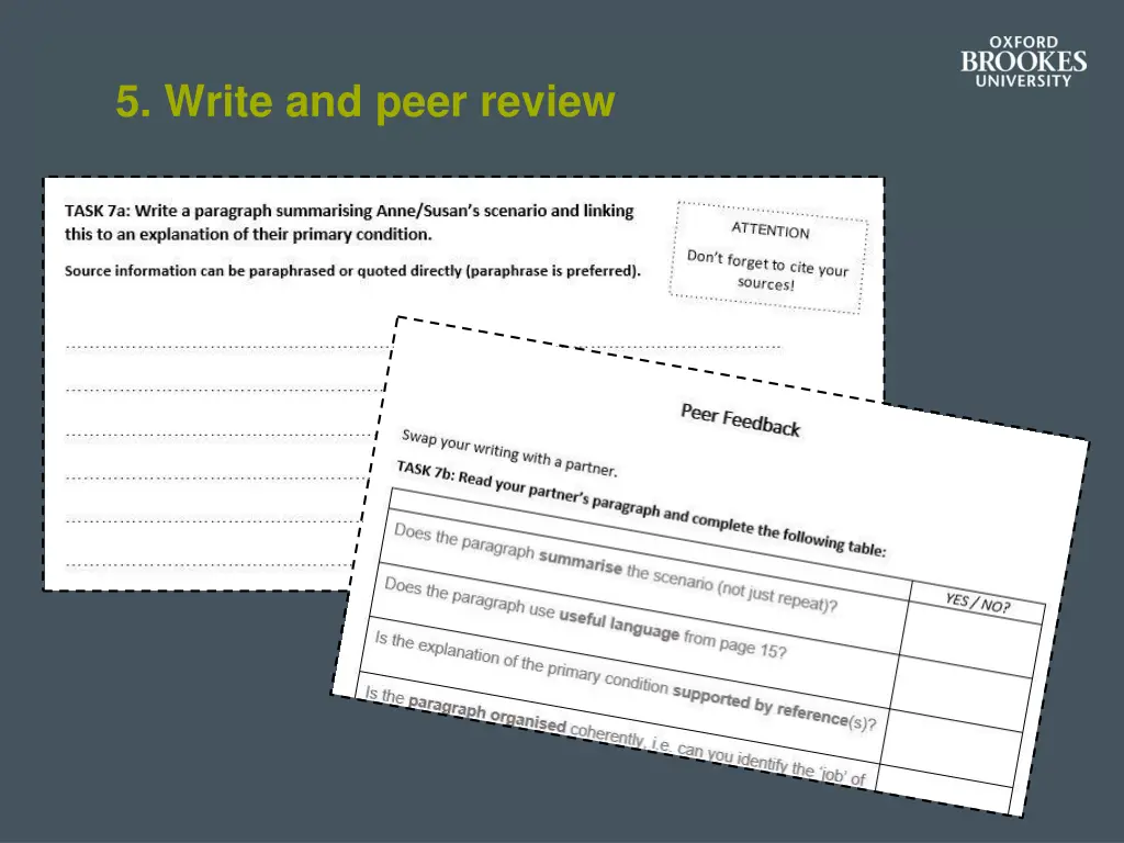 5 write and peer review