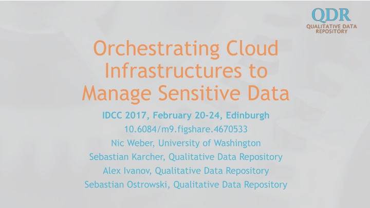 orchestrating cloud infrastructures to manage