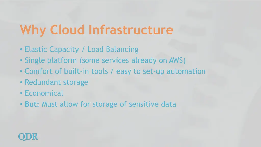 why cloud infrastructure