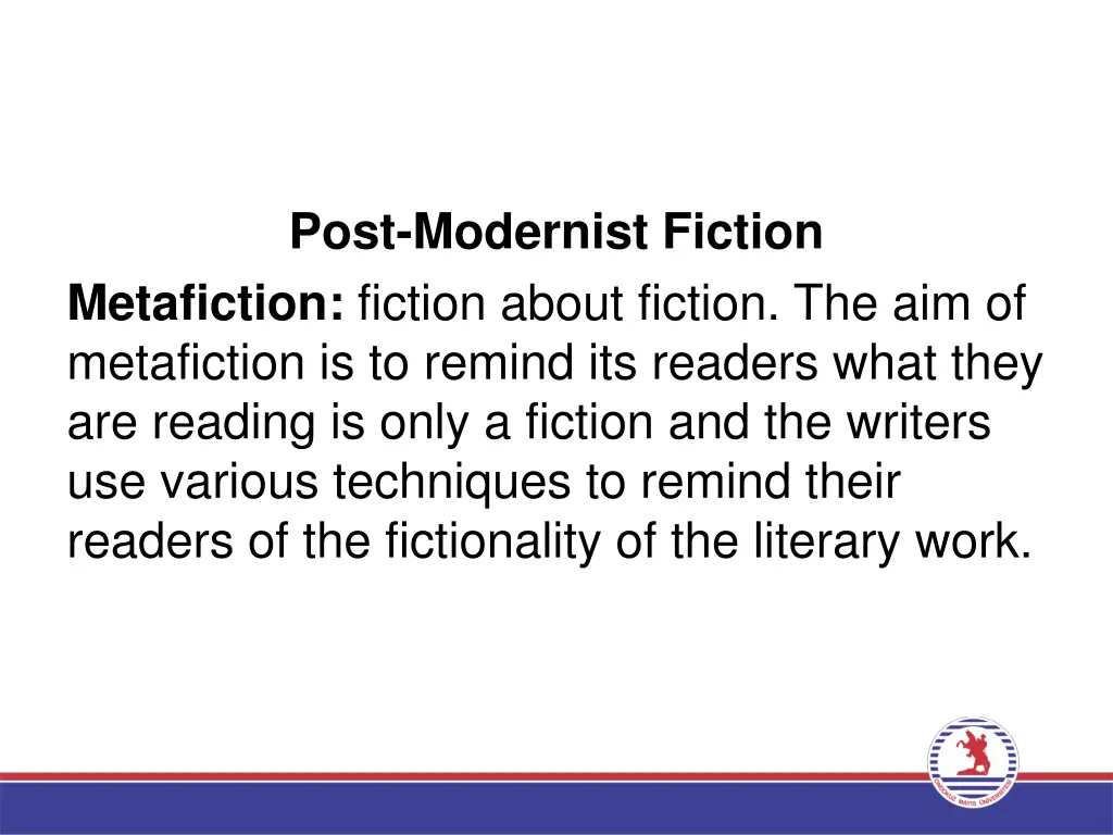 post modernist fiction metafiction fiction about