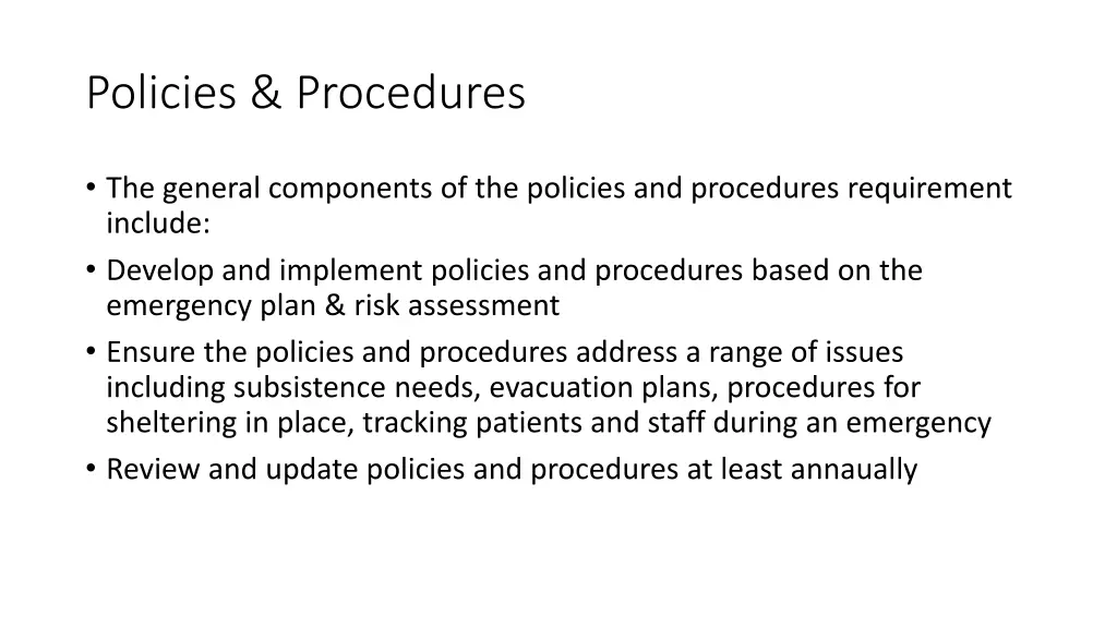 policies procedures 1