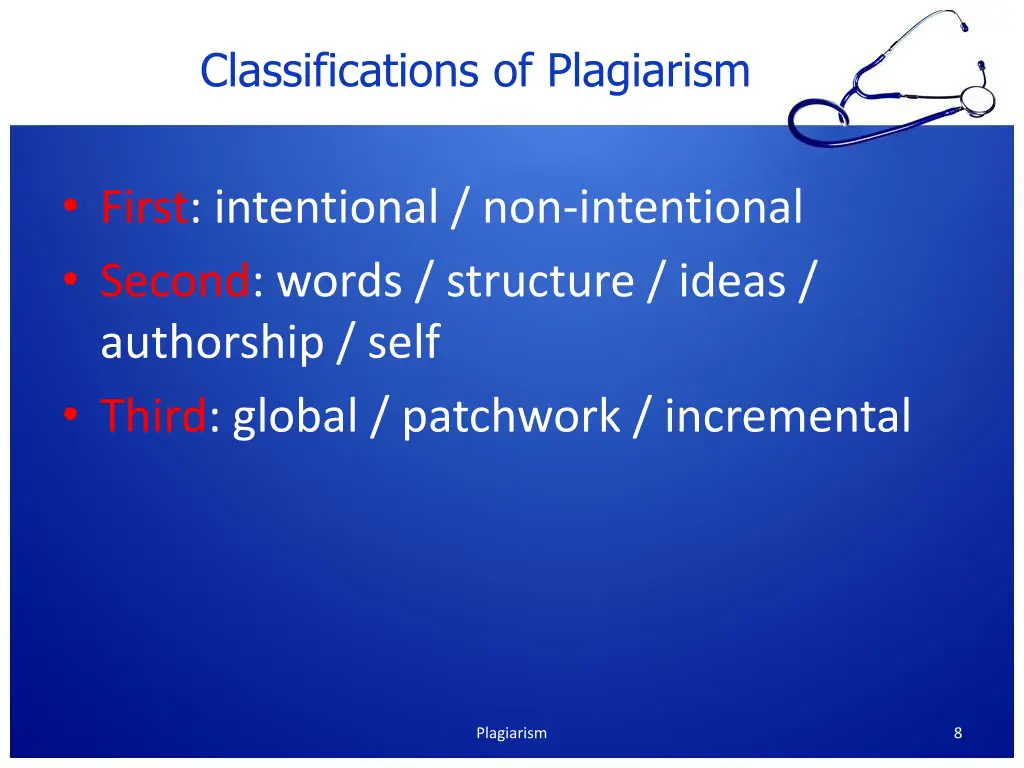 classifications of plagiarism