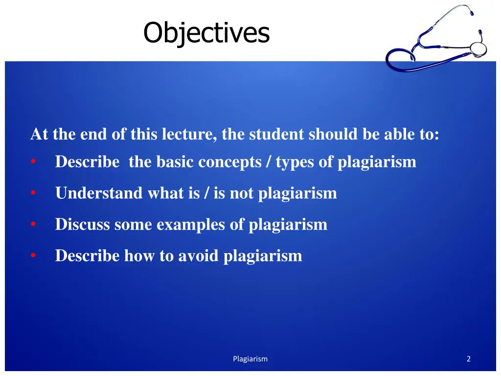 objectives