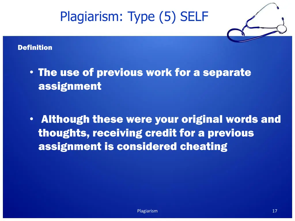 plagiarism type 5 self