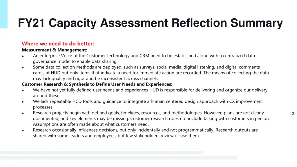 fy21 capacity assessment reflection summary 1