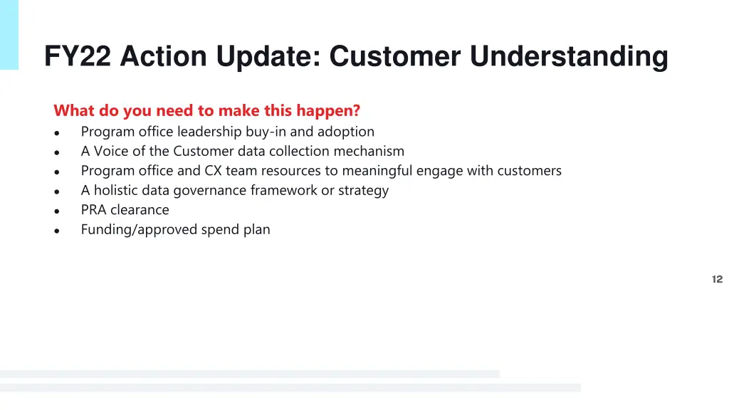 fy22 action update customer understanding 2