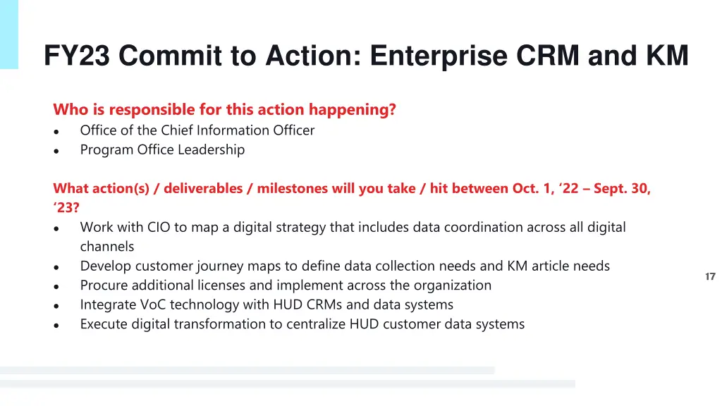 fy23 commit to action enterprise crm and km 1