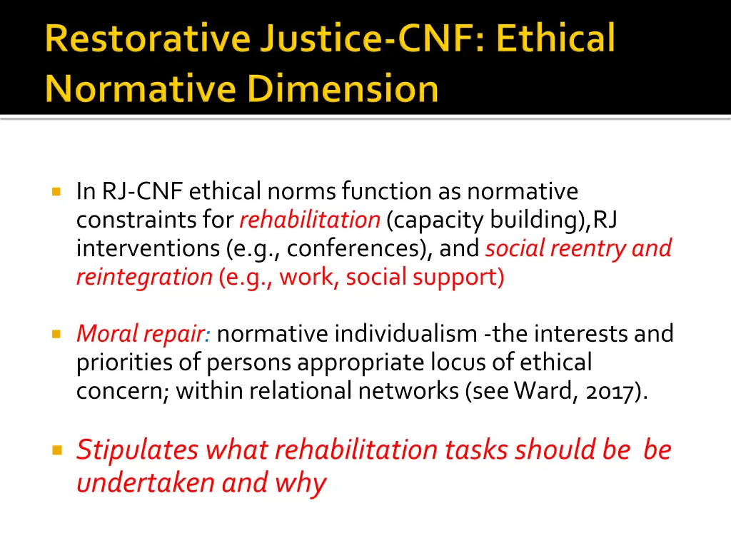 in rj cnf ethical norms function as normative